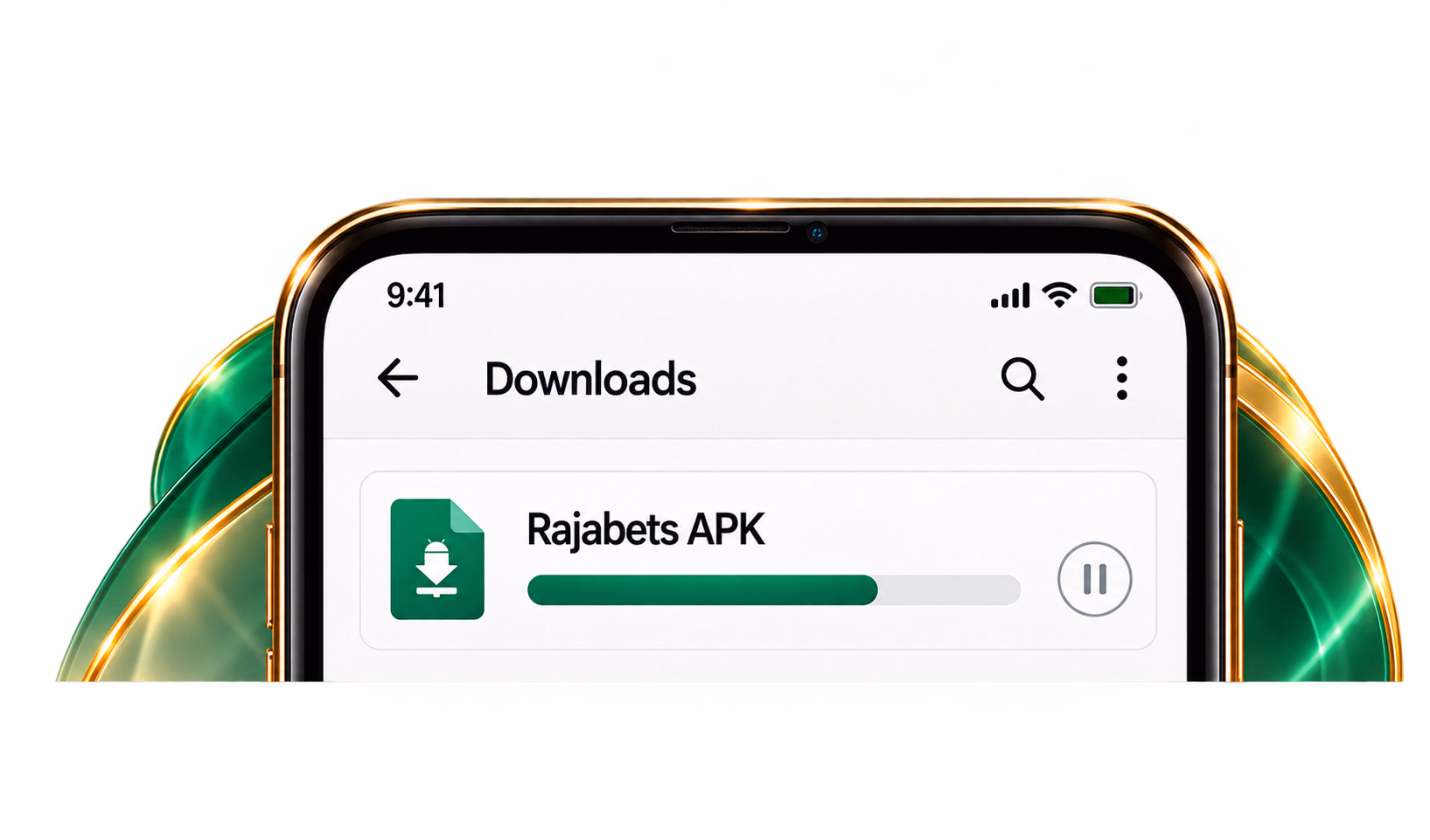 Rajabets APK download progress in browser downloads manager
